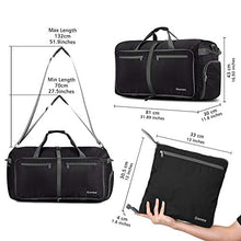 Load image into Gallery viewer, Gonex 100L Packable Travel Duffle Bag, Extra Large Luggage Duffel (Black)
