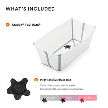 Load image into Gallery viewer, Stokke Flexi Bath, White - Foldable Baby Bathtub - Lightweight, Durable &amp; Easy to Store - Convenient to Use at Home or Traveling - Best for Newborns &amp; Babies
