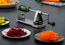 Load image into Gallery viewer, MITBAK Stainless Steel Spiralizer Vegetable Slicer | Industrial-Grade 3-Blade Zoodle Maker | Zucchini spaghetti maker | Great For Salad, Low Carb, Paleo, Vegan, Spaghetti | Suction Base For Non Slip
