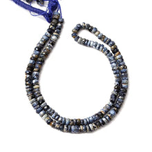 Load image into Gallery viewer, Gems Valley Blue Pietersite Healing Beads, Faceted Rondelle Gemstone Beads, 4-5 mm Stone Beads, 16 Inches
