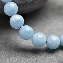 Load image into Gallery viewer, Soothing Bracelet - Natural Aquamarine bracelet - Bring Positive Energy - Peace - Youthfulness Bracelet - Stone Bracelet for Everlasting Joy
