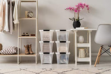 Load image into Gallery viewer, IRIS USA TB-17 19 Quart Stack &amp; Pull Box, Multi-Purpose Storage Bin, 6 Pack, Pearl
