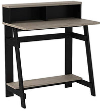 Load image into Gallery viewer, Furinno Simplistic A Frame Computer Desk, Black/French Oak Grey
