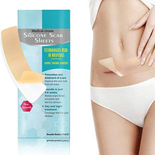 Load image into Gallery viewer, Scar Removal Patch, Scar Removal Strips Fast &amp; Effective on Keloid, Professional Removal Sheets for Scars Caused by C-Section, Surgery, Burn, Acne, 2 Reusable Scar Sheets, 1.6"×6.5"
