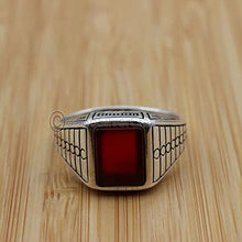 Load image into Gallery viewer, Red Agate Ring Men, 925 Silver Mens Ring, Agate Ring Men, Silver Ottoman Ring, Mens Ring, Signet Silver Ring, Unique Ring Men, Turkish Handmade Silver Ring, Gift For Him, Mens Accessories Jewelry
