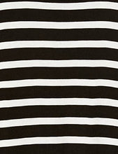 Load image into Gallery viewer, Amazon Essentials Women's Short-Sleeve Scoop Neck Swing Dress, Black, French Stripe, Large
