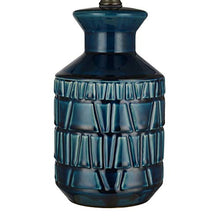 Load image into Gallery viewer, Amazon Brand – Stone &amp; Beam Ceramic Table Lamp, 18"H, Crackle Dark Blue
