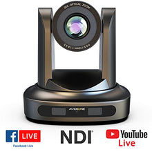 Load image into Gallery viewer, NDI POE PTZ Camera 20x Optical Zoom with HDMI SDI FHD 1080P RS232 RS485 IP Live Streaming via RTSP, RTMP for Conference Room Youtube Church Live streaming Meeting Broadcast Events Sports Education
