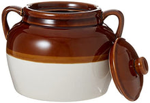 Load image into Gallery viewer, R&amp;M International Traditional Style 4.5-Quart Large Ceramic Bean Pot with Lid, Brown
