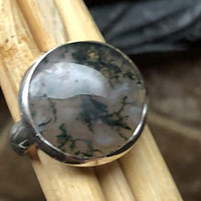 Load image into Gallery viewer, Natural Green Moss Agate 925 Solid Sterling Silver Ring Size 5.75
