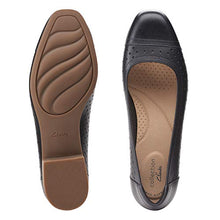 Load image into Gallery viewer, Clarks womens Juliet Cedar Ballet Flat, Black Leather, 8 US
