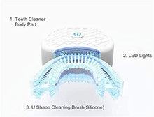 Load image into Gallery viewer, V-White Electric Toothbrush Adults - Ultrasonic U-Shaped Toothbrushes for Teeth Whitening - 360° Mouth Cleansing, Hands free Gums Protection - Wireless Charging &amp; LED Light - Waterproof IPX7 Certified
