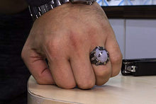 Load image into Gallery viewer, Falcon Jewelry Men's Sterling Silver Ring, Real Natural Yemeni Agate Gemstone Stone Will be Similar, Free Express SHİPPİNG, Solid Sterling Silver Men Ring
