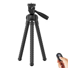 Load image into Gallery viewer, Phone Tripod Flexible Upgraded, 11" Portable Cell Phone Camera Travel Tripod Stand with Wireless Remote Shutter and Universal Phone Mount, Compatible with iPhone, Android Phones, Sports Camera GoPro
