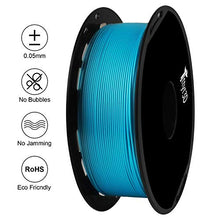 Load image into Gallery viewer, TTYT3D Shine Silk Turquoise Blue PLA 3D Printer Filament - 1.75mm 3D Printing Material 1kg 2.2lbs Spool with One Bottle of 3D Print Tool Extra Gift
