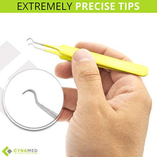 Load image into Gallery viewer, Blackhead Tweezer - Professional Curved Steel Tip Surgical Comedone &amp; Splinter Extractor By Rapid Vitality. Ideal Blemish &amp; Acne Remover Tool Means Flawless Facial Skin (Yellow)

