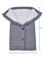 Load image into Gallery viewer, XMWEALTHY Unisex Infant Swaddle Blankets Soft Thick Fleece Knit Baby Girls Boys Stroller Wraps Baby Accessory Grey
