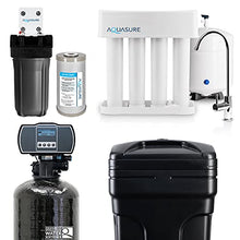 Load image into Gallery viewer, Aquasure Whole House Water Filtration Bundle w/Water Softener, 75 GPD RO System &amp; Triple Purpose Sediment/GAC/Zinc Pre-Filter (48,000 Grains)
