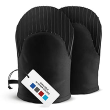 Load image into Gallery viewer, Big Red House Mini Oven Mitts, Made with Recycled Cotton Infill, 480 F Heat Resistant, 1 Pair Black
