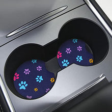 Load image into Gallery viewer, Car Cup Coasters 4 Pack Universal Non-Slip Car Coasters for Cup Holders Cute Car Coasters with Finger Notch for Easy Removal Car Interior Decor Accessories for Women &amp; Men
