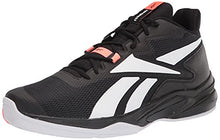 Load image into Gallery viewer, Reebok Men's More Buckets Sneaker, Black/White/Orange Flare, 9.5
