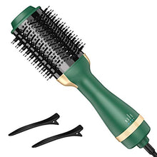 Load image into Gallery viewer, Bongtai Hot Air Brush,Hair Dryer Brush Hair Dryer &amp; Volumizer 3 in 1 Brush Blow Dryer Styler for Rotating Straightening, Curling, Salon Negative Ion Ceramic Blow Dryer Brush(Avocado green)
