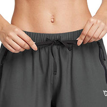 Load image into Gallery viewer, BALEAF Women Lightweight Capri Jogger Hiking Shorts Running Capri Pants Woven Quick Dry Pockets Grey Medium
