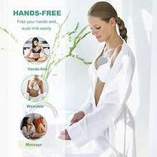 Load image into Gallery viewer, Wearable Breast Pump,Quiet &amp; Hands-Free,Portable,in-Bra Double Electric Breast Pump,Pain Free Strong Breastfeeding Pump Strong Suction (White)
