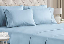Load image into Gallery viewer, Queen Size Sheet Set - 6 Piece Set - Hotel Luxury Bed Sheets - Extra Soft - Deep Pockets - Easy Fit - Breathable &amp; Cooling Sheets - Comfy - Light Blue Bed Sheets - Baby Blue - Queens Sheets - 6 PC

