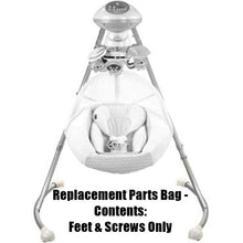 Load image into Gallery viewer, Fisher-Price Cradle 'n Swing Product Series Moonlight Meadow Cradle 'n Swing | CHM78 ~ Replacement Parts Bag ~ Contents: Feet &amp; Screws
