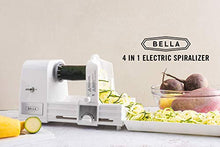 Load image into Gallery viewer, BELLA 4-in-1 Electric Spiralizer with Recipe Book, White
