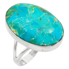 Load image into Gallery viewer, Turquoise Ring Sterling Silver (PICK COLOR) (Turquoise, 8)
