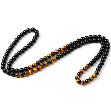Load image into Gallery viewer, vivia Black Onyx Men's Tiger Eye Stone Bead Necklace Fashion Natural Stone Jewelry Handmade Gift
