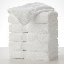 Load image into Gallery viewer, COMMERCIAL PREMIUM 6 PIECE BATH TOWEL SET BY MARTEX - 6 Bath Towels, Home, Business, Shower, Tub, Gym, Pool - Machine Washable, Absorbent, Professional Grade, Hotel Quality - WHITE

