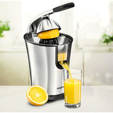 Load image into Gallery viewer, Gourmia EPJ100 Electric Citrus Juicer Stainless Steel 10 QT 160 Watts Rubber Handle And Cone Lid For Easy Use One-Size-Fits-All Juice Cone For Easy Storage. - 110V
