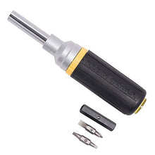 Load image into Gallery viewer, Ratcheting Screwdriver &amp; Nut Driver, Multi-Bit, Cushion Grip Handle Klein Tools 32558, Yellow/Black

