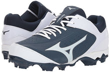 Load image into Gallery viewer, Mizuno Women's 9-Spike Advanced Finch Elite 3 Fastpitch Cleat Softball Shoe, Navy/White, 9 B US
