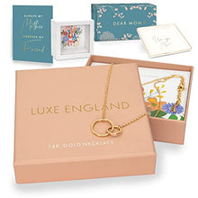 Load image into Gallery viewer, Best Christmas Gifts for Mom - Necklace, Jewelry Dish, Framed Keepsake Quote and Card. Thank you, Christmas, Appreciation, Birthday Gifts for Mom from Daughter, Son or Husband by Luxe England Gifts
