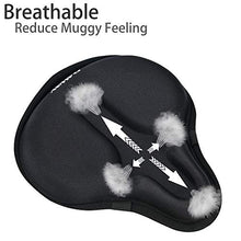 Load image into Gallery viewer, DAWAY C9 Comfortable Exercise Bike Seat Cover - Extra Large Wide Foam &amp; Gel Padded Bicycle Saddle Cushion for Women Men, Fits Spin, Stationary, Cruiser Bikes, Indoor Cycling, Soft
