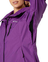 Load image into Gallery viewer, Columbia Women's Pouration Waterproof Rain Jacket, Wild Iris, Large
