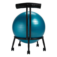 Load image into Gallery viewer, Gaiam Custom-Fit Balance Ball Chair - Exercise Stability Ball Adjustable Desk Chair for Home or Office with 55cm Yoga Ball, Air Pump, Exercise Guide and Satisfaction Guarantee, Blue
