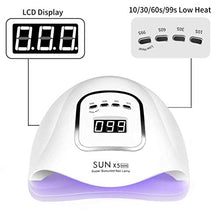 Load image into Gallery viewer, UV Gel Nail Lamp,150W UV Nail Dryer LED Light for Gel Polish-4 Timers Professional Nail Art Accessories,Curing Gel Toe Nails,White,1PK
