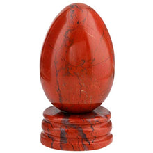 Load image into Gallery viewer, mookaitedecor Bundle - 2 Items: Red Jasper Crystal Egg with Stone Stand &amp; Pocket Palm Stone Worry Stones
