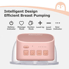Load image into Gallery viewer, Momcozy Double Wearable Breast Pump, Low Noise&amp; Hands-Free Breast Pump, Portable 2pcs Electric Breast Pump with 2 Mode &amp; 5 Levels- 24mm Pink
