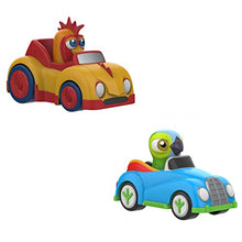 Load image into Gallery viewer, La Granja De Zenon Car Toys Inertia car Friction Toy Cars 2 Pack Push Back Vehicle Friction Powered Set for Boys Girls (Lorito Pepe &amp; Gallo Bartolito)
