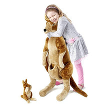 Load image into Gallery viewer, Melissa &amp; Doug Giant Kangaroo and Baby Joey in Pouch - Lifelike Stuffed Animal (nearly 3 feet tall)
