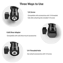 Load image into Gallery viewer, simorr Double-Sided 360° RGB Video Light +SMALLRIG LCD Monitor Shoe Adapter 1/4" Camera Hot Shoe Mount
