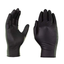 Load image into Gallery viewer, AMMEX GlovePlus Industrial Black Nitrile Gloves, Box of 100, 5 mil, Size Medium, Latex Free, Powder Free, Textured, Disposable, GPNB44100-BX
