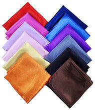 Load image into Gallery viewer, LilMents 12 Mixed Designs Small Square Satin Womens Neck Head Scarf Scarves Bundle Lot Set (Set B)
