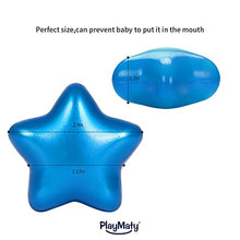 Load image into Gallery viewer, PlayMaty Star Ball Pool Pit Balls - Phthalate &amp; BPA Soft Plastic Balls 100 Pcs for Kids Toddlers Baby Play Tent Playpen Playhouse Birthday Party Decoration (Pearl Blue/Transparent-100 Stars)
